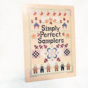 Simply Perfect Samplers Cross Stitch 10 Pattern Cards 1990 Alphabets Animals